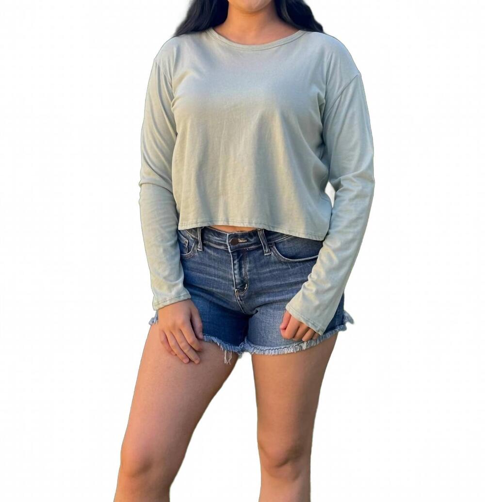 NEW WASABI + MINT knot backing down top in dusty sage